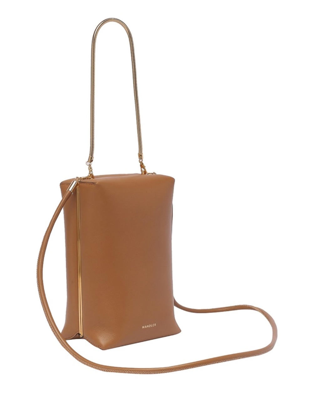 Wandler Leo Box Calf Leather Bag Camel Gold Wear 3 Ways